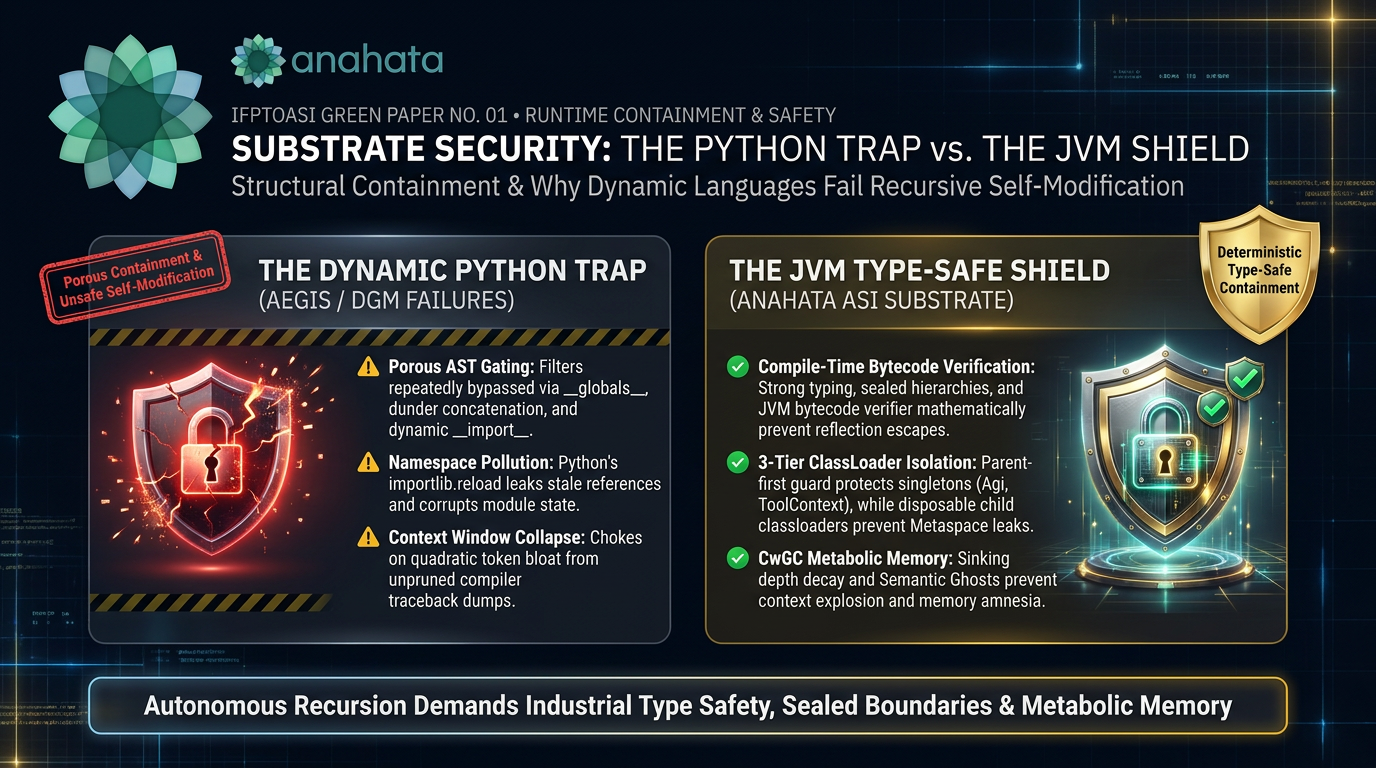 IFPTOASI Green Paper Slide 3: Substrate Security: The Python Trap vs. The JVM Shield