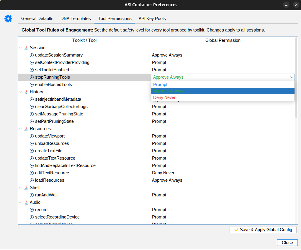 Preferences Command Center